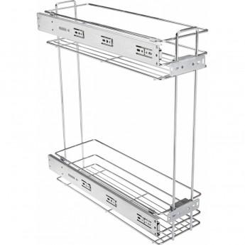 Карго боковое двухуровневое к ящику, плавное закрывание, эффект хрома GTV KO-2002BO-SR Карго боковое двухуровневое к ящику, плавное закрывание, эффект хрома GTV KO-2002BO-SR