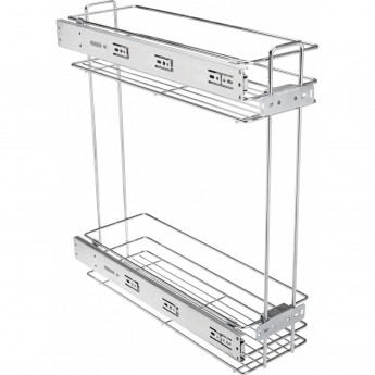 Карго мини боковое двухуровневое к ящику, направляющая, полное выдвижение, хром GTV KO-CMB300-PW-01 Карго мини боковое двухуровневое к ящику, направляющая, полное выдвижение, хром GTV KO-CMB300-PW-01