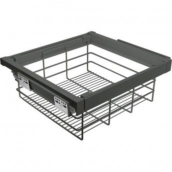 Корзина для белья, графит, с доводчиком, полного выдвижения GTV WG-KOSZ80-60 Корзина для белья, графит, с доводчиком, полного выдвижения GTV WG-KOSZ80-60