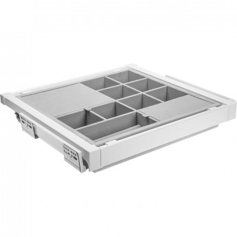 Корзина с органайзером, белая, с доводчиком полного выдвижения GTV WG-PRZEG70-10 Корзина с органайзером, белая, с доводчиком полного выдвижения GTV WG-PRZEG70-10