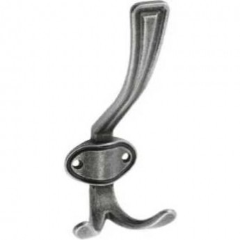 Крючок мебельный CORUNA, большой, античное серебро GTV WZ-CORUNA-D-07