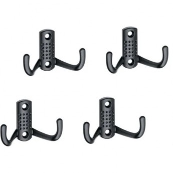 Крючок мебельный GTV WZ-B0-K23-20 черный (комплект 4 шт)