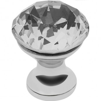Ручка-кнопка CRYSTAL PALACE, хром/стекло GTV GZ-CRPB25-01 Ручка-кнопка CRYSTAL PALACE, хром/стекло GTV GZ-CRPB25-01