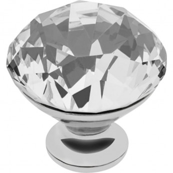 Ручка-кнопка с кристаллом хром GTV GZ-CRPB40-01 Ручка-кнопка с кристаллом хром GTV GZ-CRPB40-01