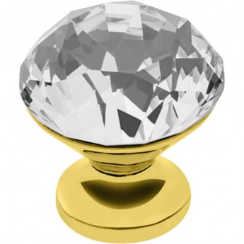 Ручка-кнопка с кристаллом золото GTV GZ-CRPB30-03 Ручка-кнопка с кристаллом золото GTV GZ-CRPB30-03